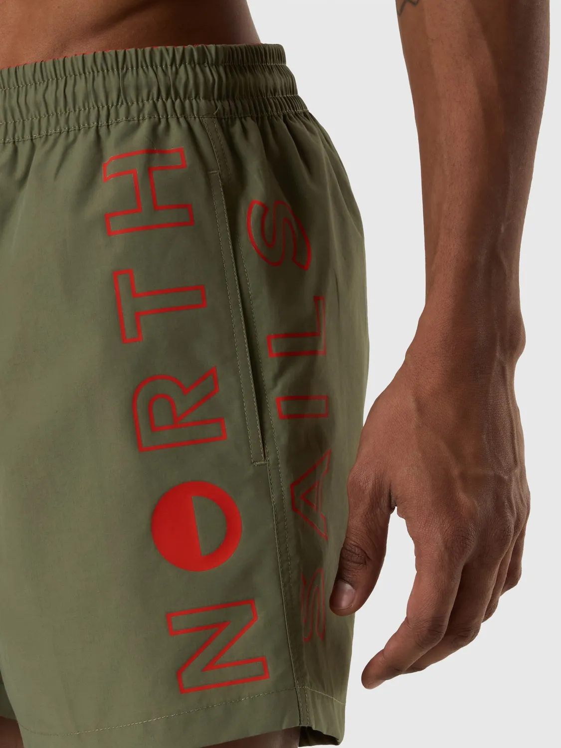 North Sails short de bain rayé homme vert