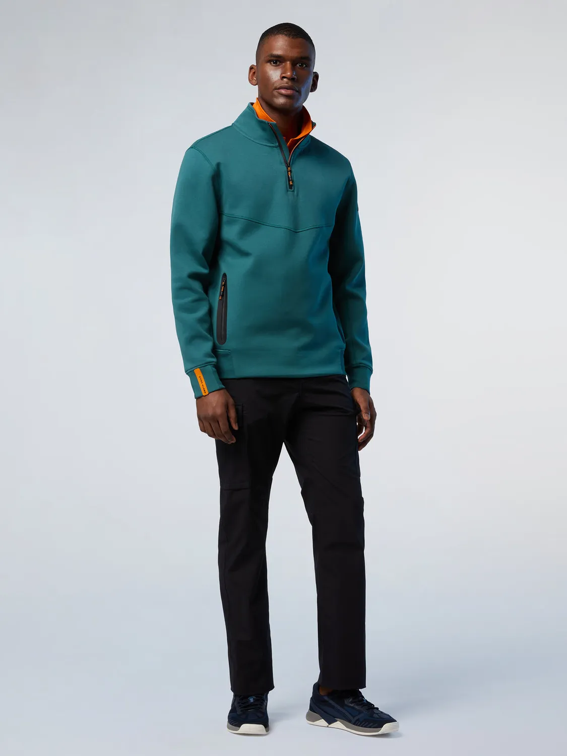 North Sails Interlock sweat demi-zip poches zippées