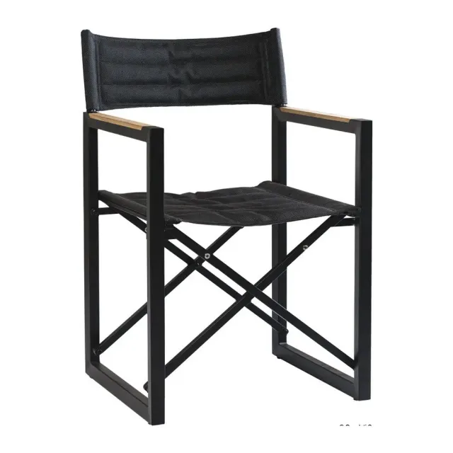 ARC The Square chaise pliante alu teck anthracite