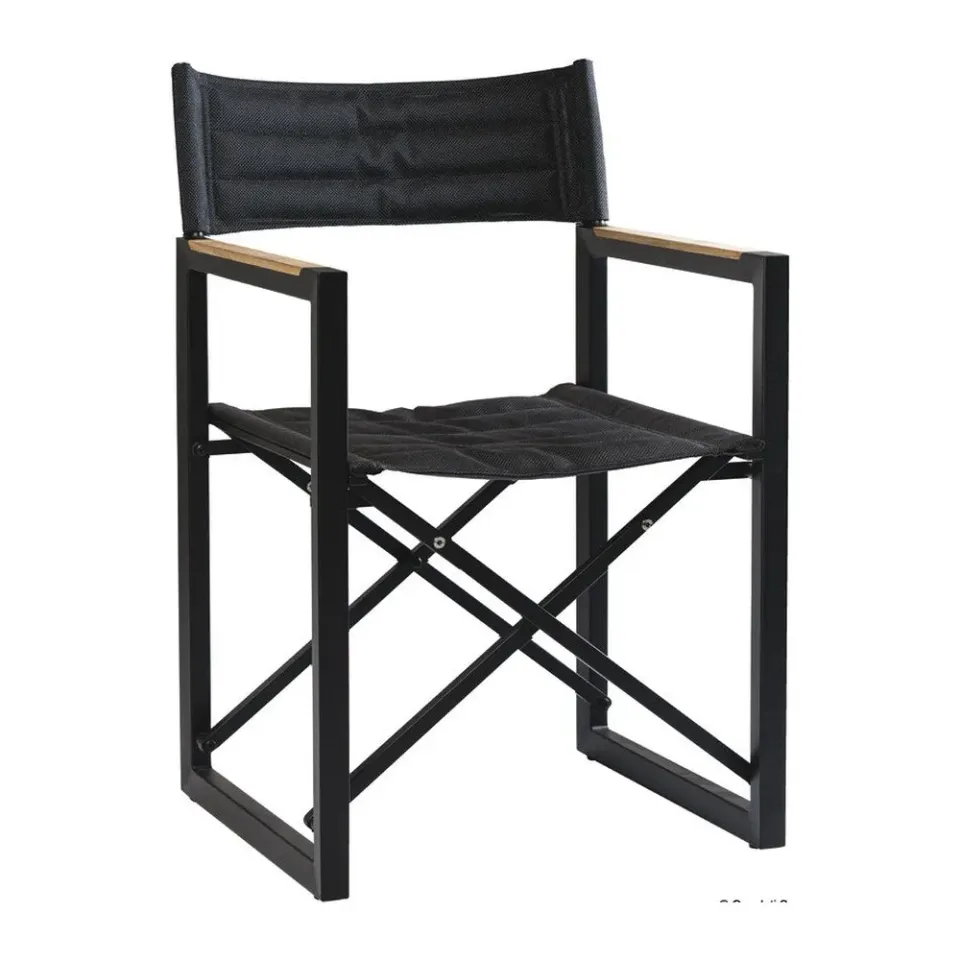 ARC The Square chaise pliante alu teck anthracite