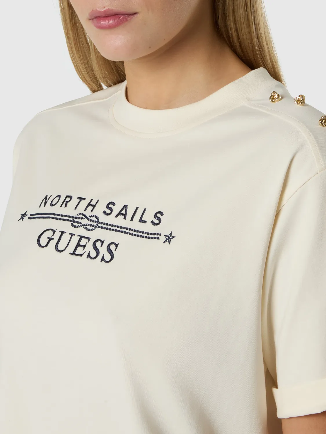 North Sails Guess Logo t-shirt femme bleu marine