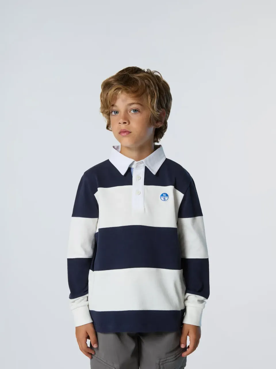 North Sails polo rugby rayé manches longues enfant combo 2
