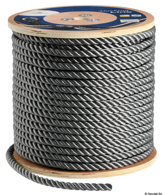 Osculati cordage 3 torons gris 12 mm bobine 200 m