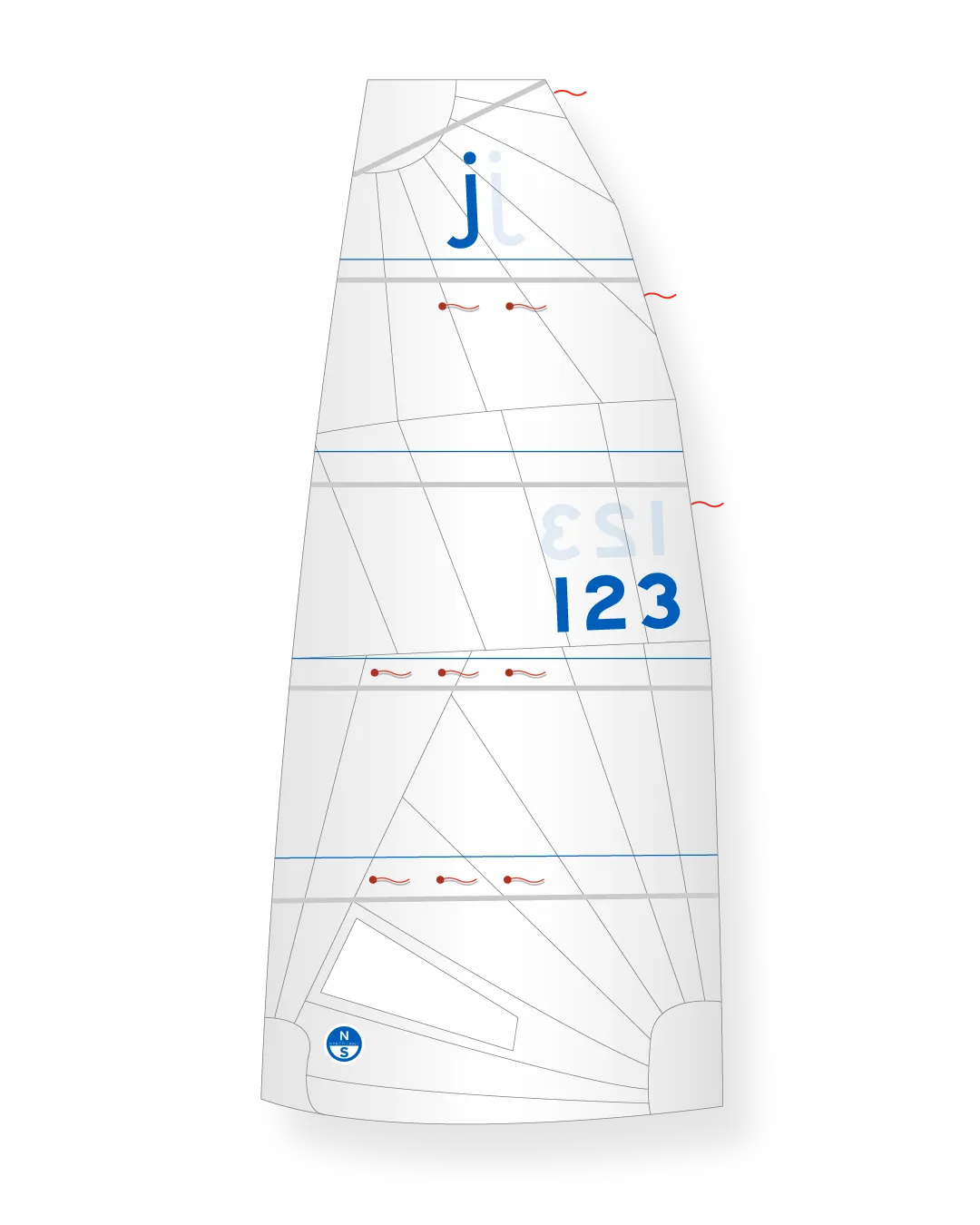 North Sails Jollyboat grand-voile square top dacron