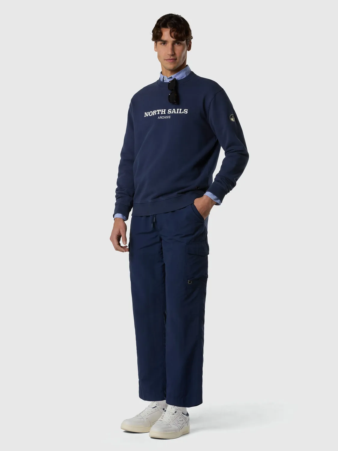 North Sails Light Poplin pantalon cargo homme bleu marine