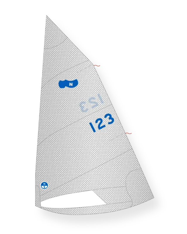 North Sails Sabot Naples DN-5 grand-voile Mylar gris