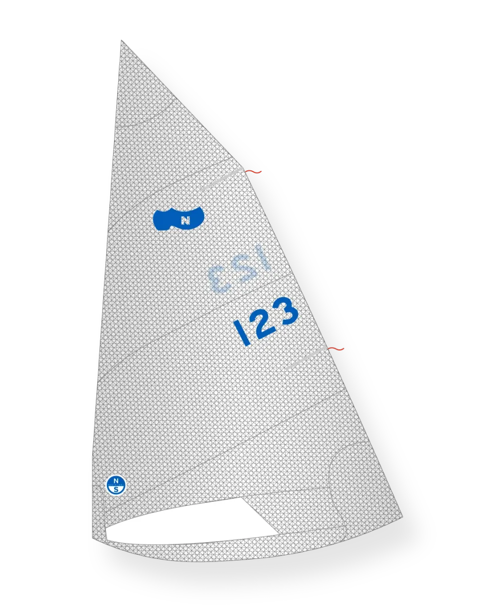 North Sails Sabot Naples DN-5 grand-voile Mylar gris