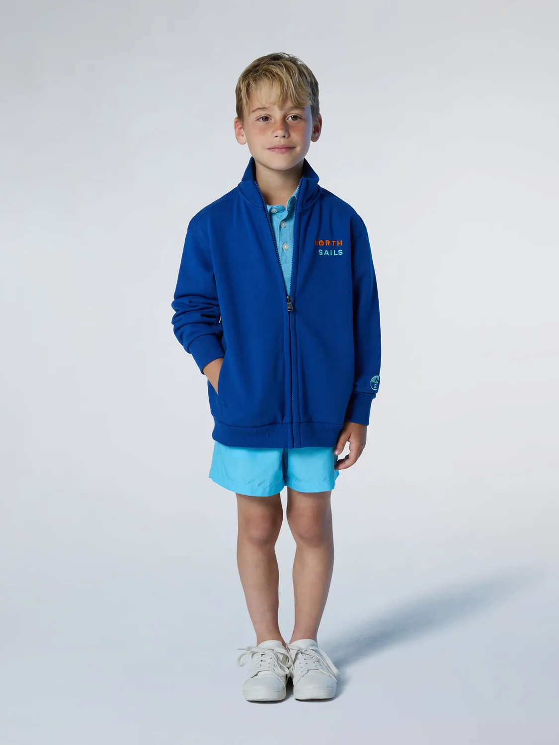 North Sails sweat zippé capuche enfant coton bio