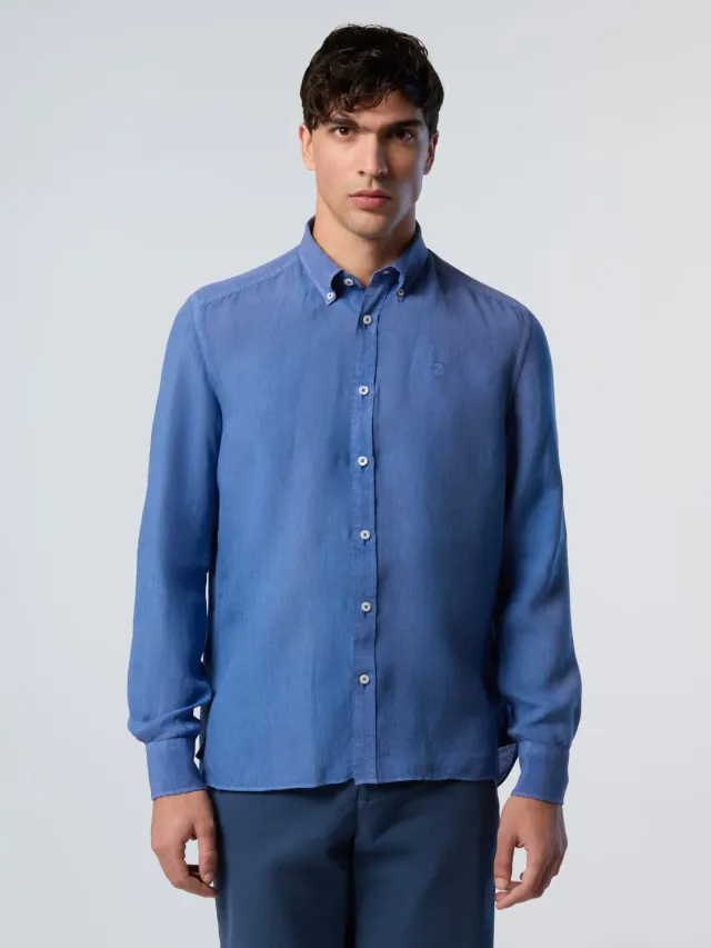 North Sails chemise lin bleue beacoup
