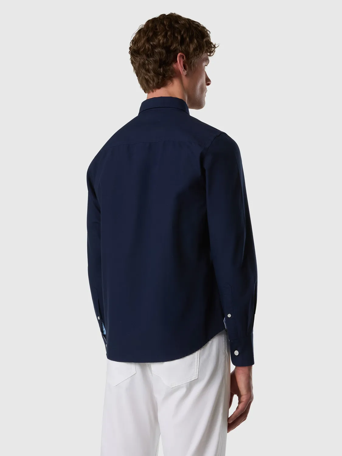North Sails Oxford chemise col bouton bleu marine coton