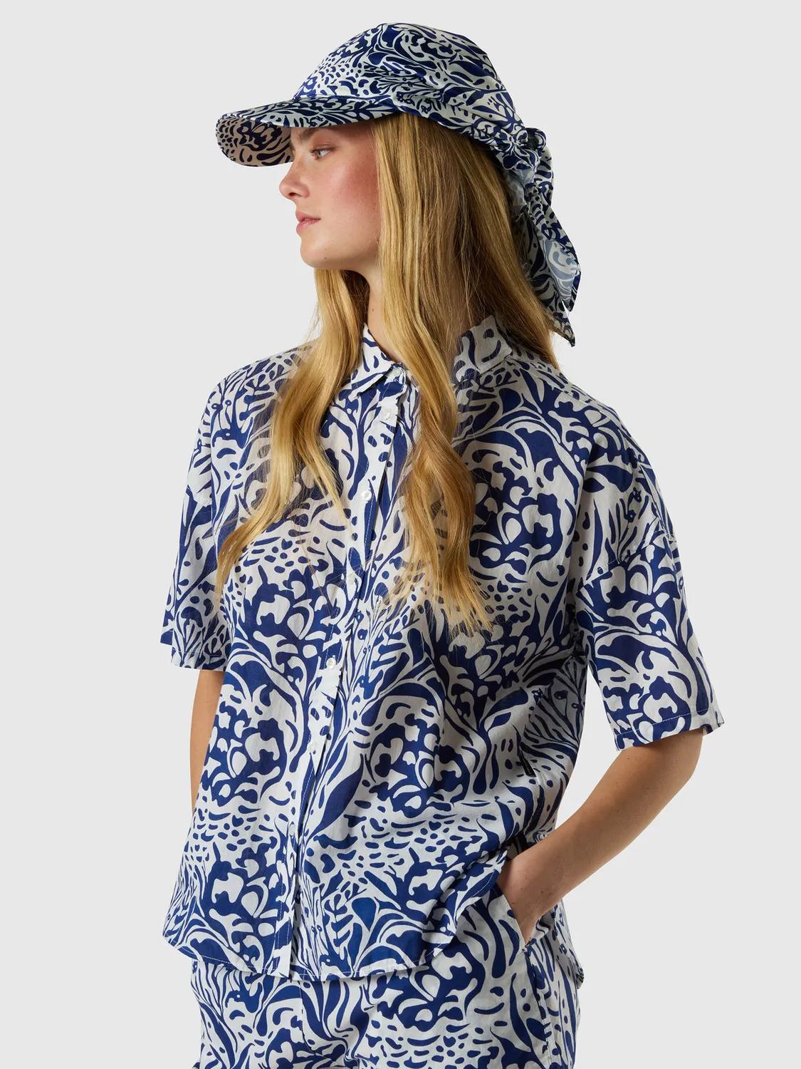 North Sails chemise mousseline corail coton coupe boxy
