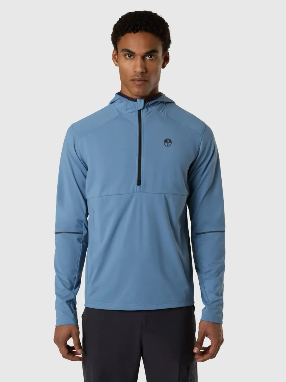 North Sails sweat capuche half-zip polaire brossée