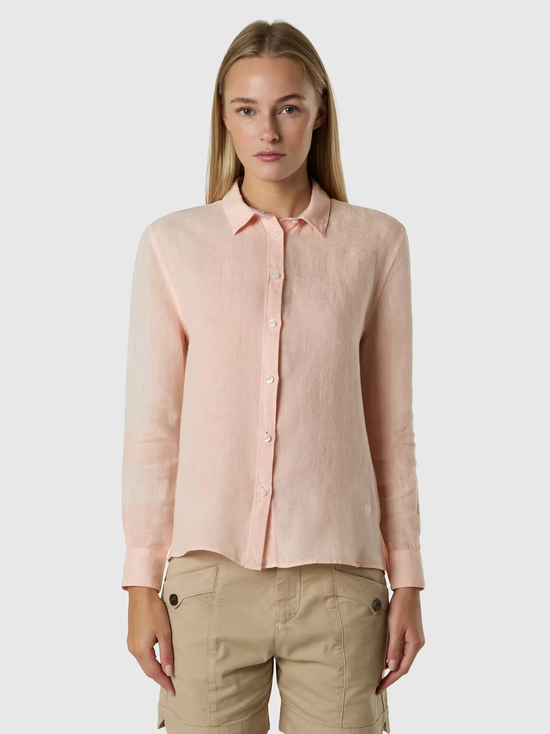 North Sails chemise lin homme logo brodé