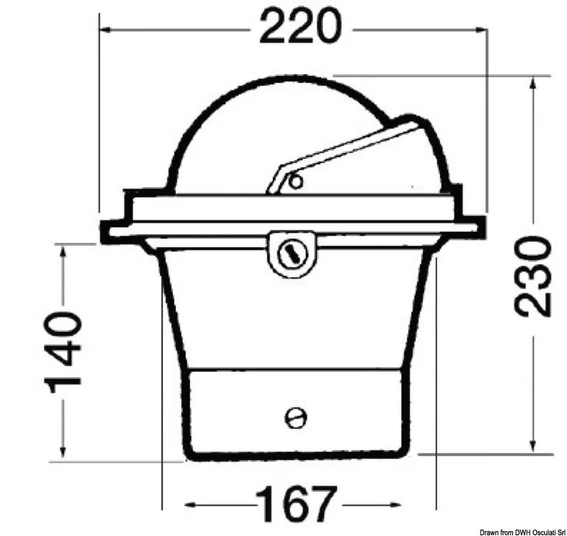 Easysea Riviera B6/W3 compas voilier encastrable 6" 24V plat