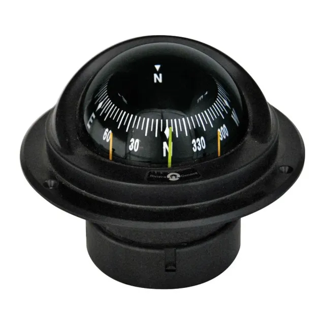 Riviera Idra compas encastrable noir 80 mm LED