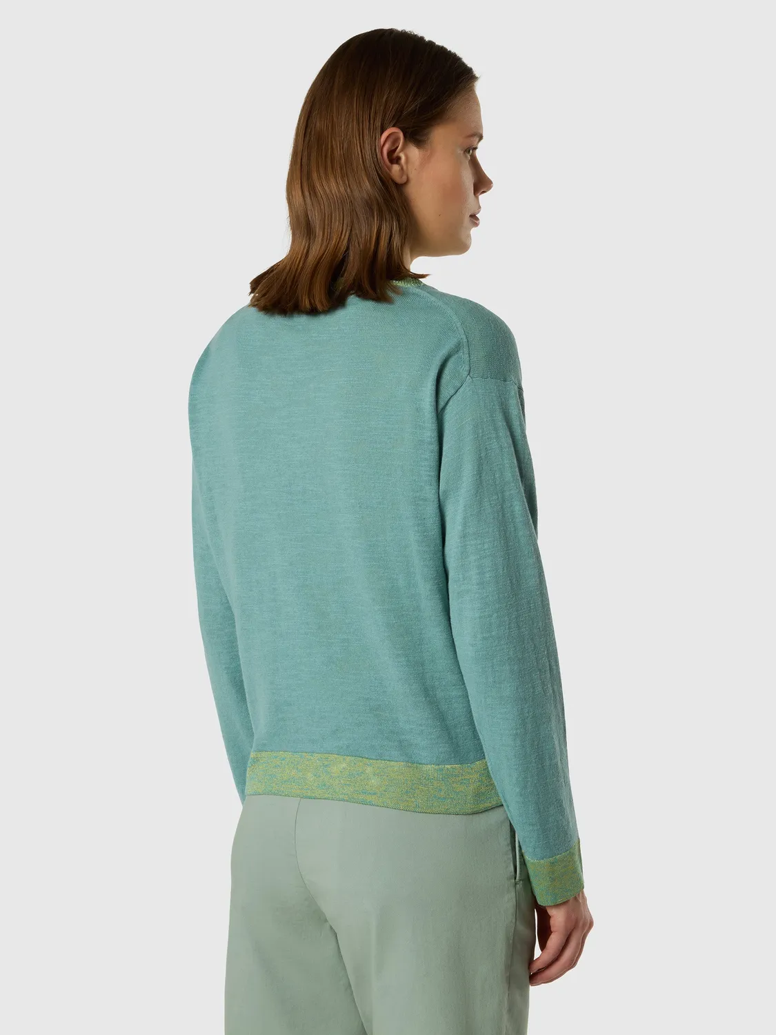 North Sails pull col bateau femme vert iceberg