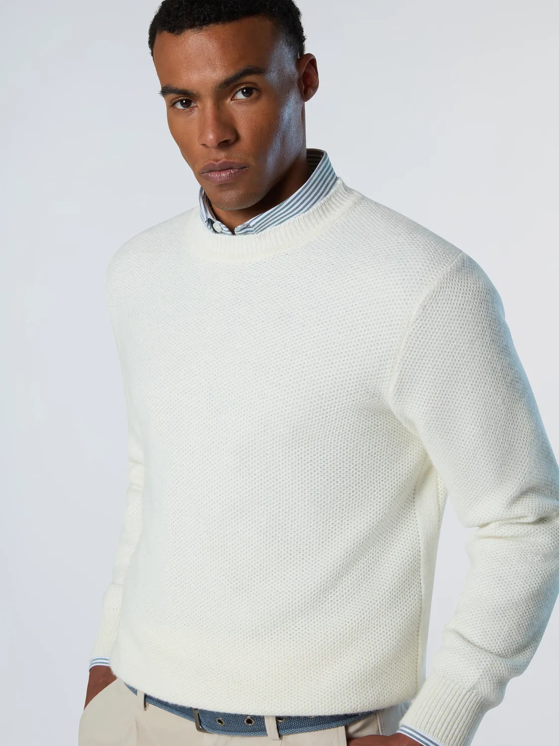 North Sails Honeycomb pull col rond nid d’abeille