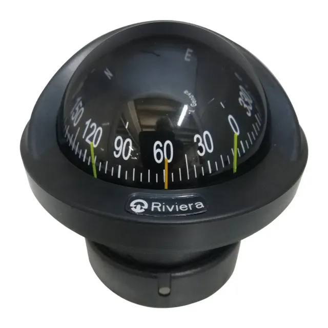 Riviera Artica Slim compas encastrable noir 72 mm