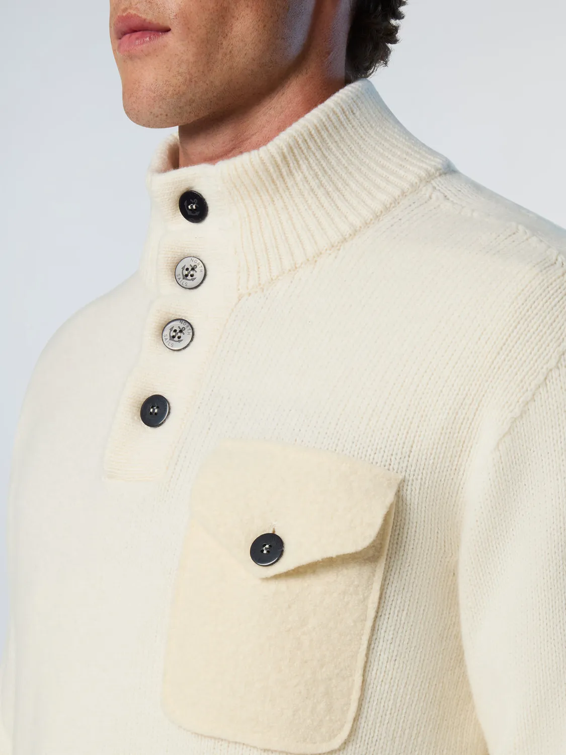 North Sails Archive pull col montant laine