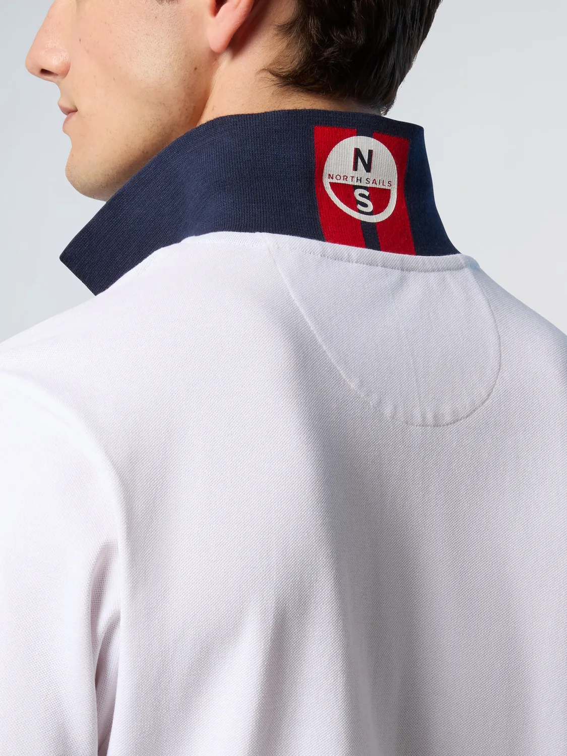 North Sails Striped Placket polo coton bio piqué