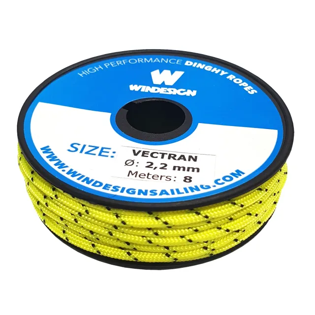 Windesign 2.2 mm bout Vectran jaune fluo 8 m EX13672Y