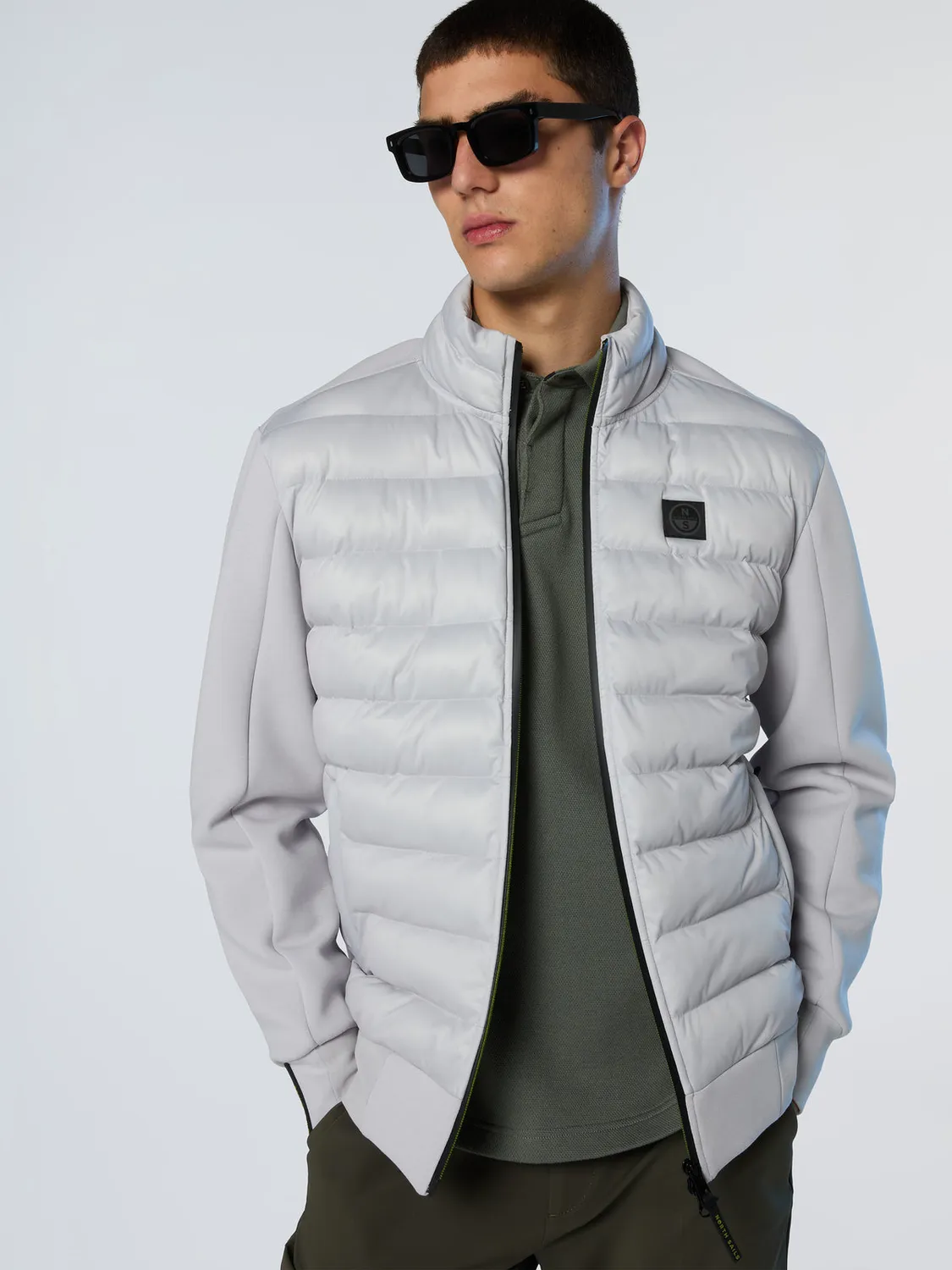 North Sails sweat Hybrid zippé matelassé scuba recyclé