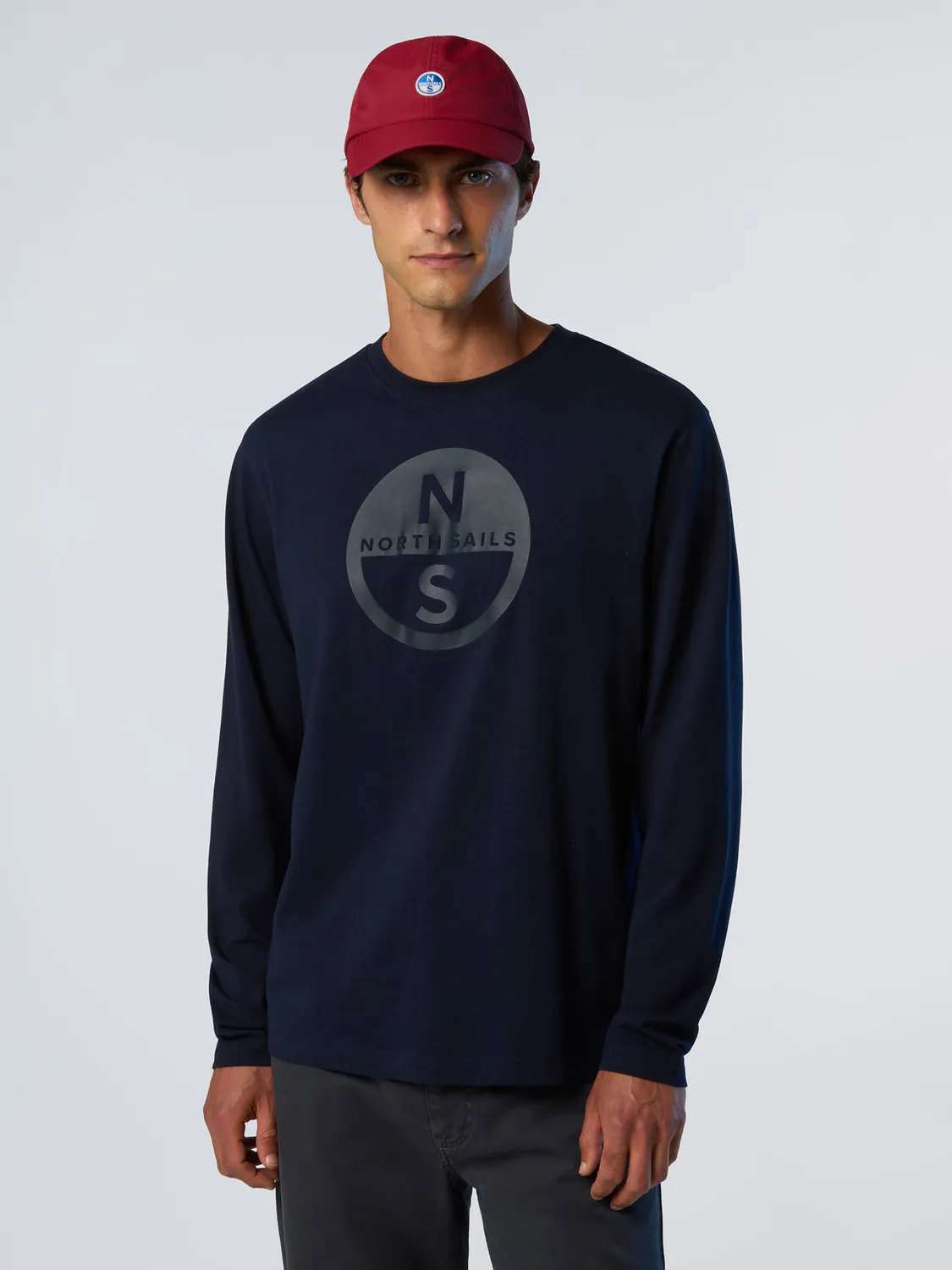 North Sails t-shirt manches longues maxi print coton bio
