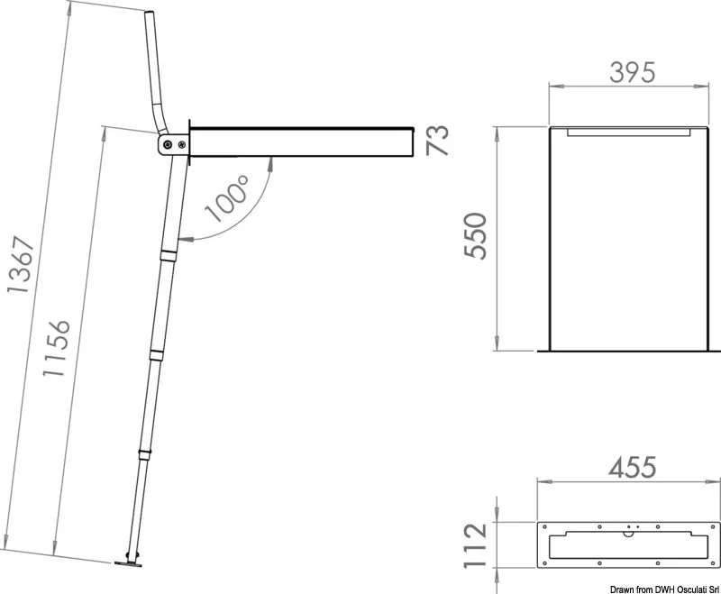 Douglas Marine EasyOne échelle 4 marches télescopique