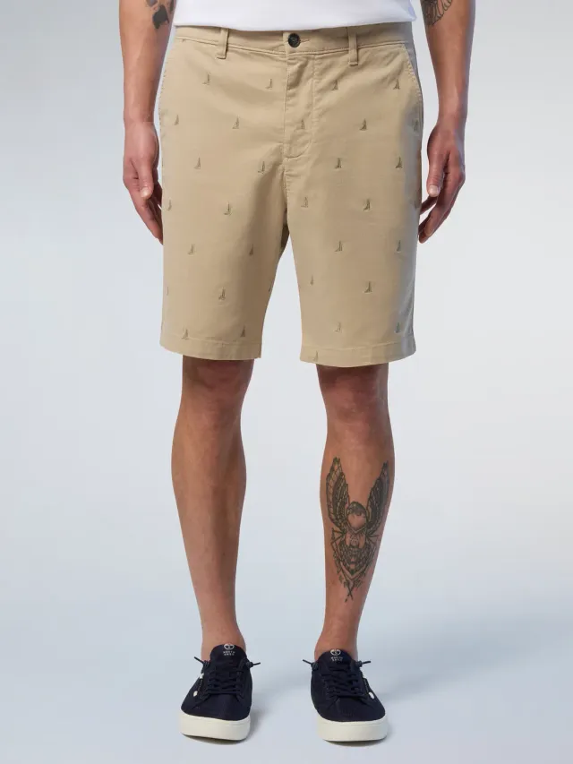North Sails Freedom shorts chino brodé coton stretch