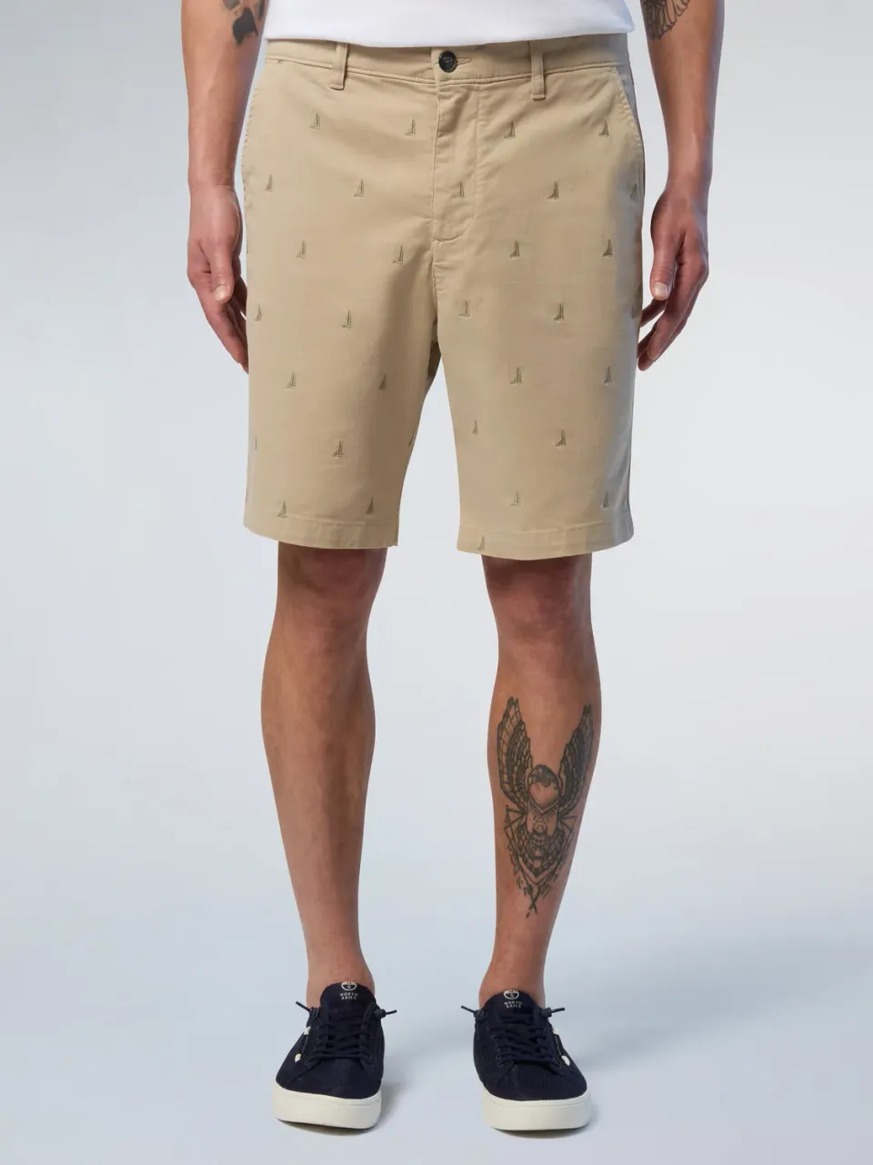 North Sails Freedom shorts chino brodé coton stretch