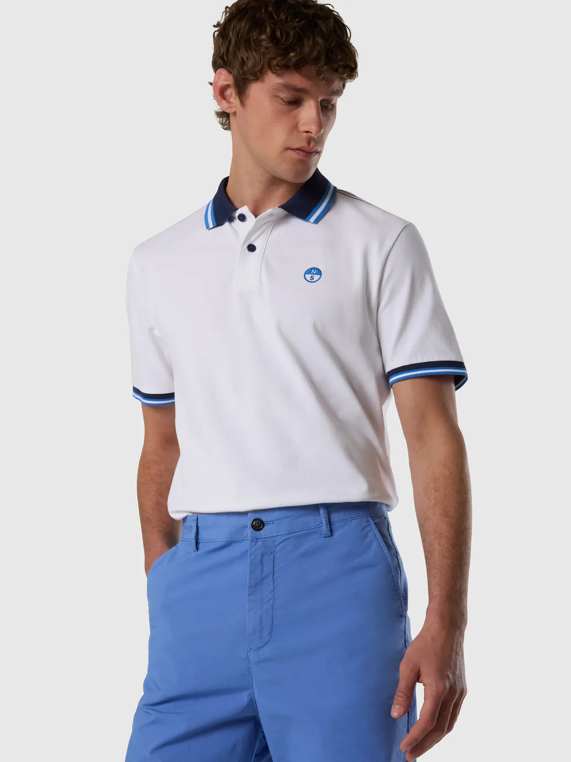 North Sails Polo à rayures coton bio homme