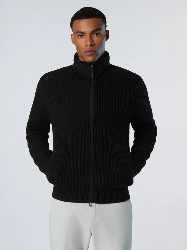 North Sails sweat zippé capuche coton bio homme gris