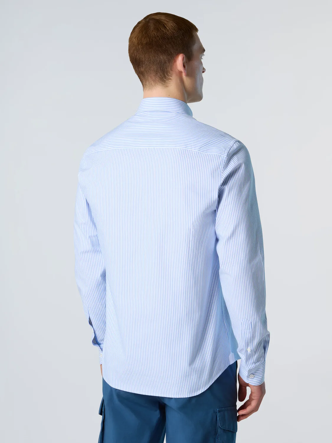 North Sails Oxford chemise rayée coton col boutoné