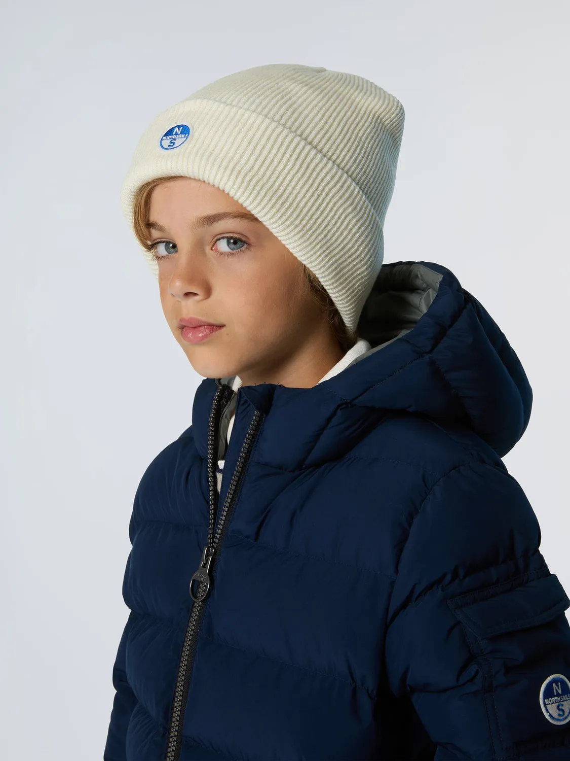 North Sails bonnet côtelé patch logo chaud