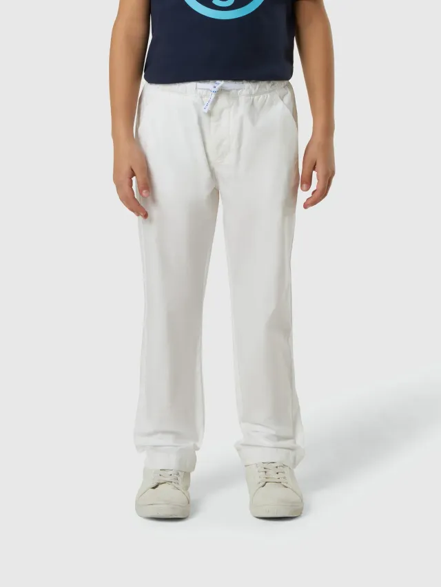 North Sails chino enfant taille élastique blanc