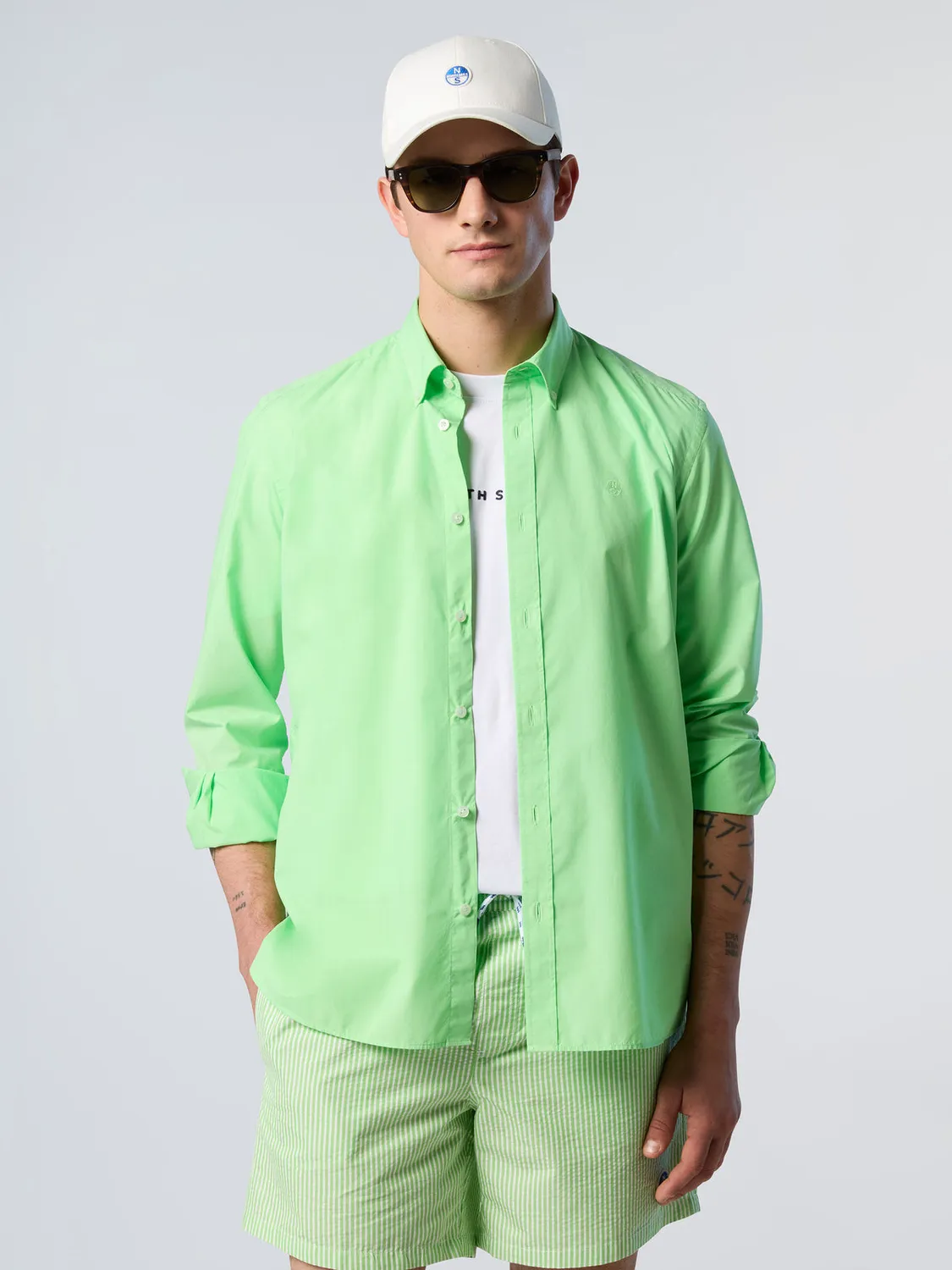 North Sails chemise popeline boutons corozo