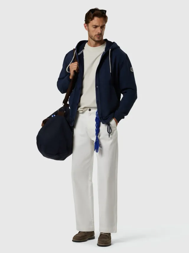 North Sails Archive sweat capuche boutons bleu marine