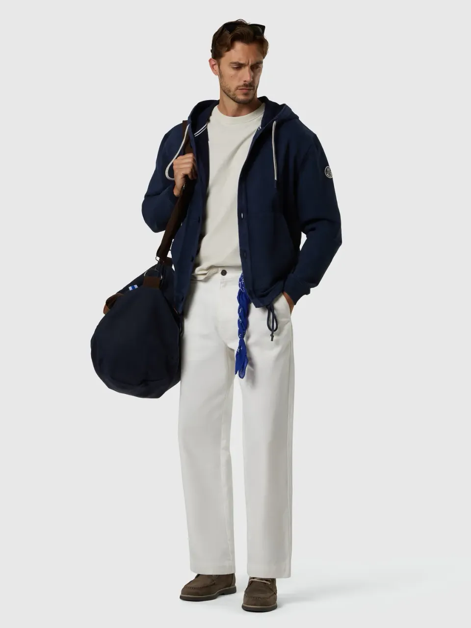 North Sails Archive sweat capuche boutons bleu marine