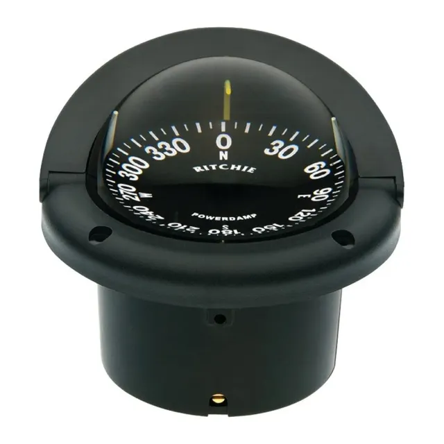 Ritchie Helmsman compas encastrable 3"3/4 noir éclairage 12V