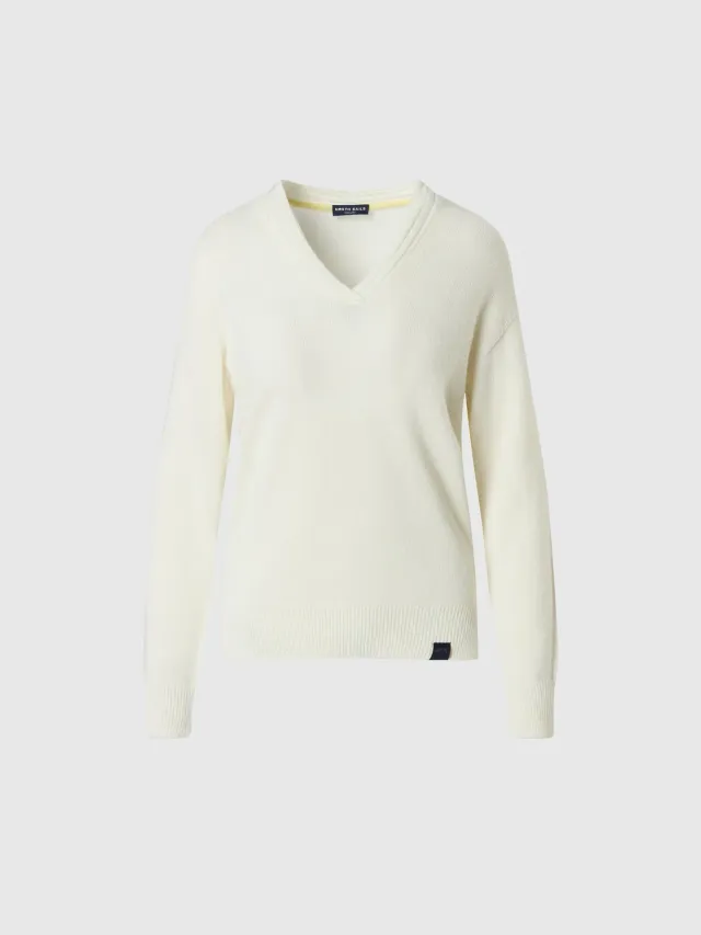 North Sails pull col V manches raglan Marshmallow femme