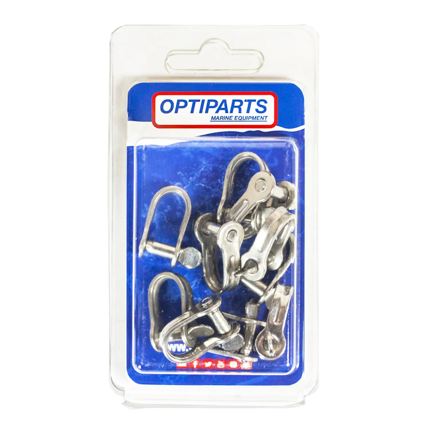 Optiparts EX2745-10 manilles plates inox 5 mm lot 10