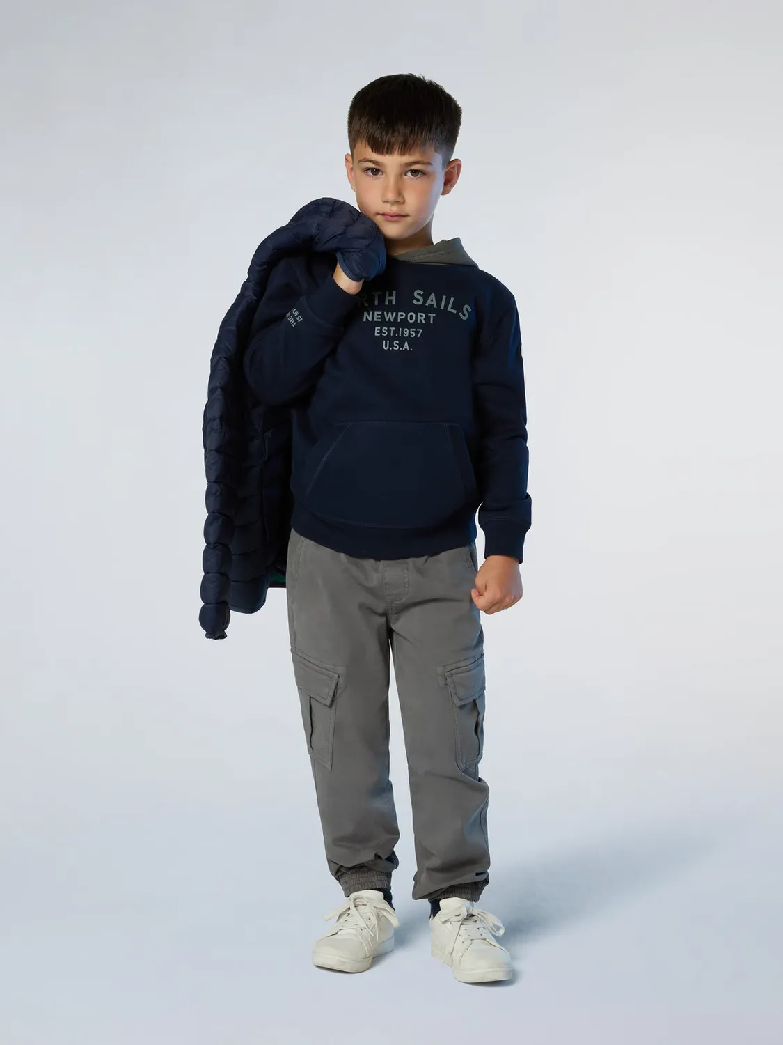 North Sails Newport hoodie coton bio imprimé
