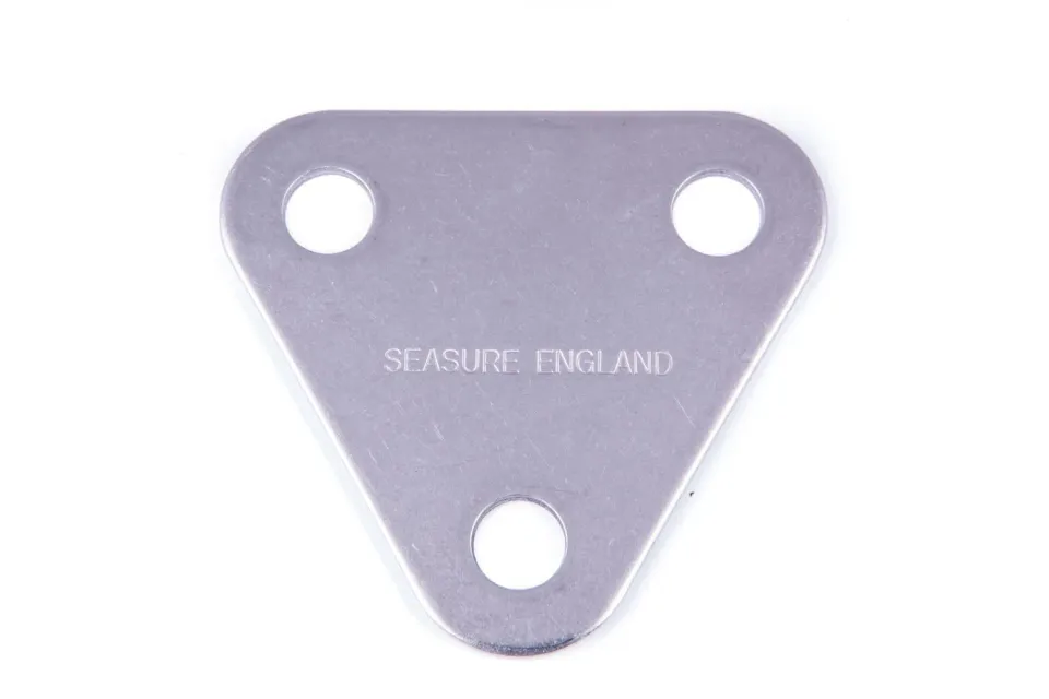 Sea Sure plaque triangulaire pataras inox 20.96
