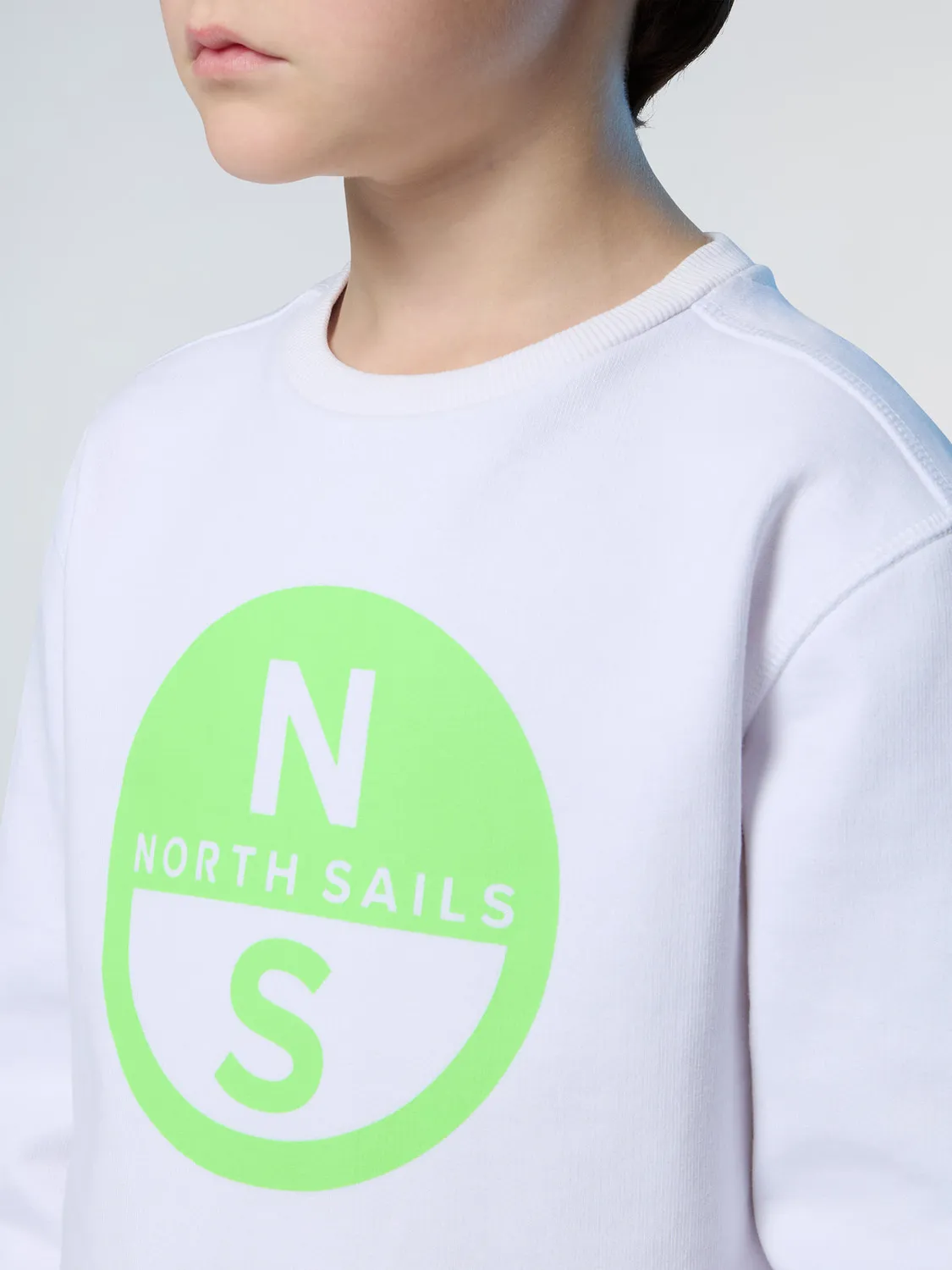 North Sails sweat enfant molleton coton bio logo maxi