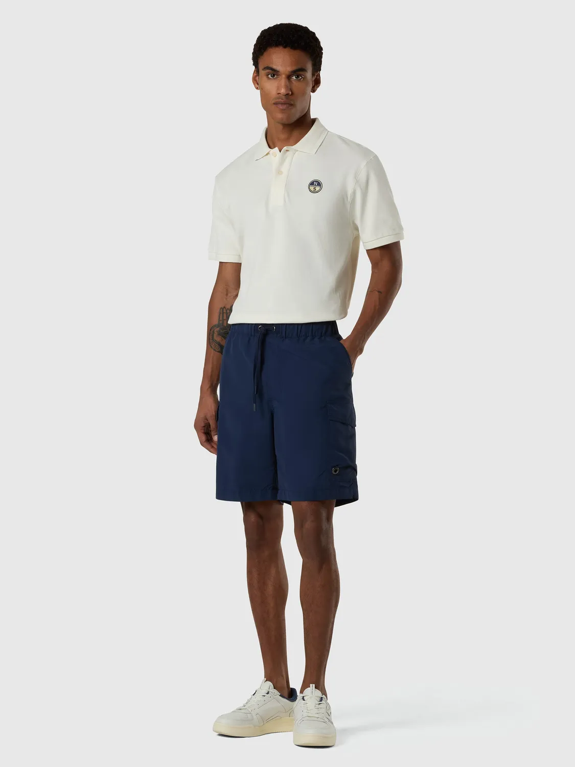 North Sails poplin short cargo léger homme navy