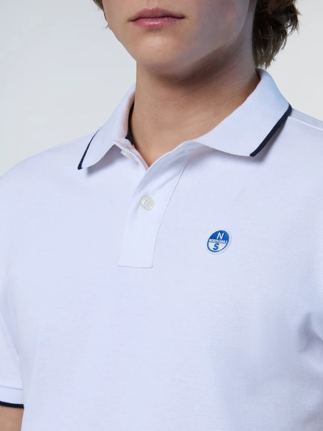North Sails polo col imprimé coton bio