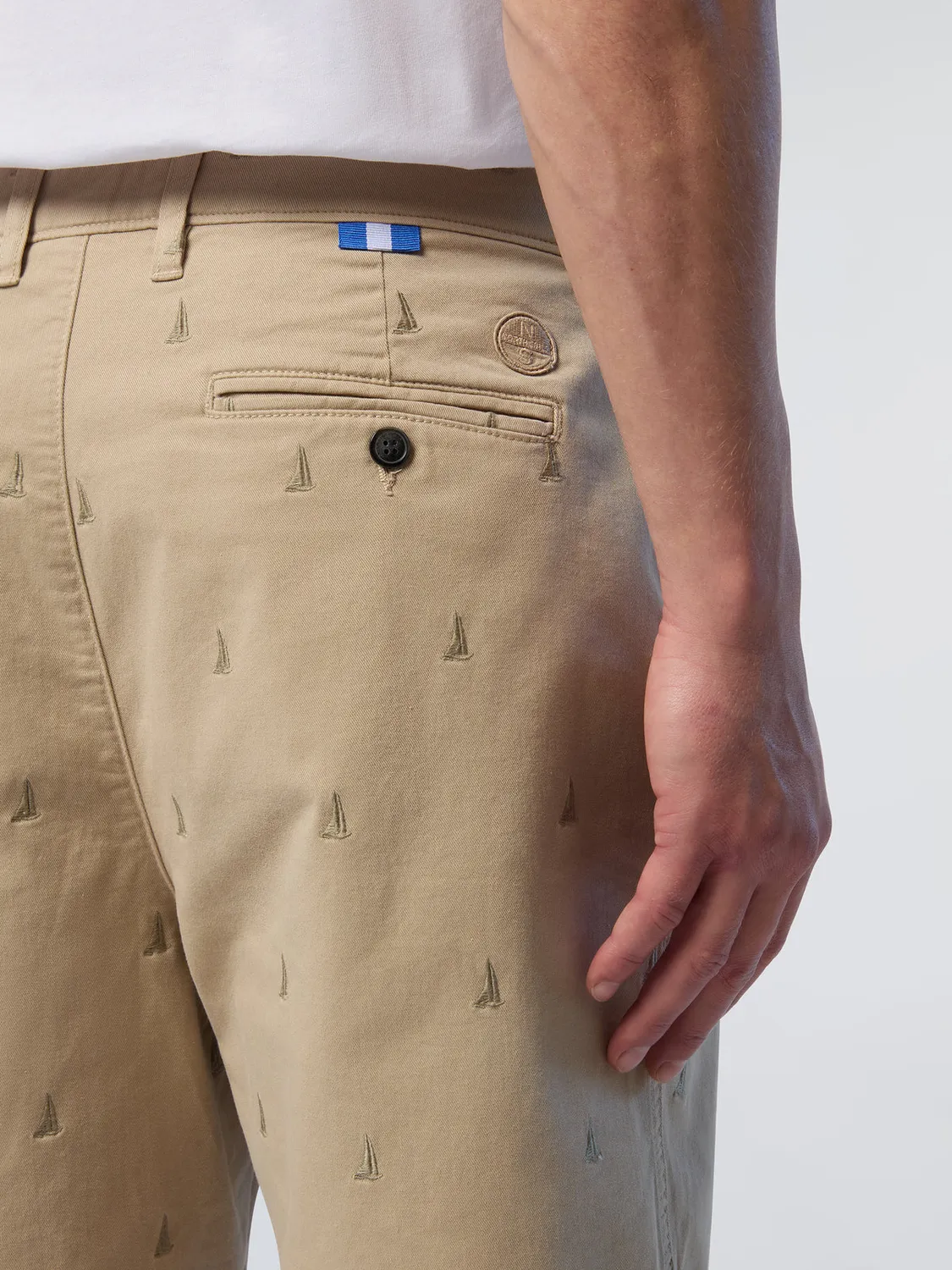North Sails Freedom shorts chino brodé coton stretch