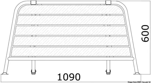 easysea plateforme de poupe 1090 mm inox iroko