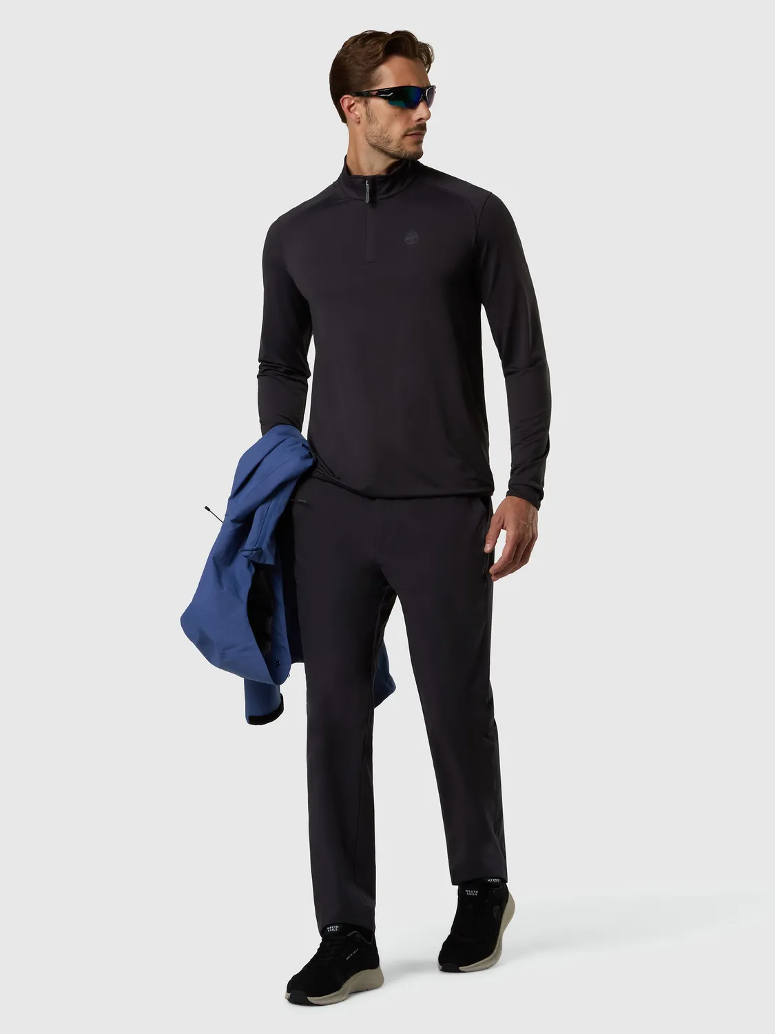 North Sails sweat demi-zip anti-UV gris homme