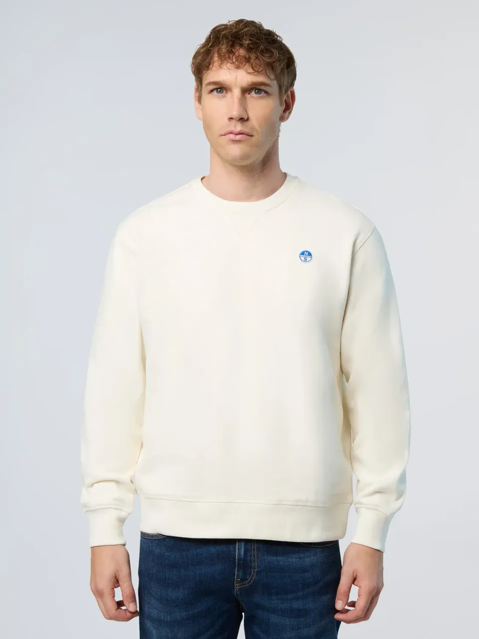 North Sails sweatshirt patch coton bio brossé